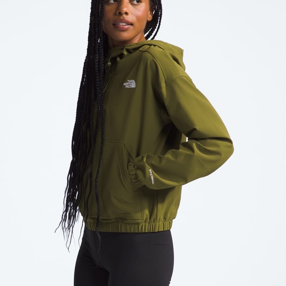 The North Face Willow Stretch windwall pullover hoodie Green Forest olive XL - Picture 8 of 14